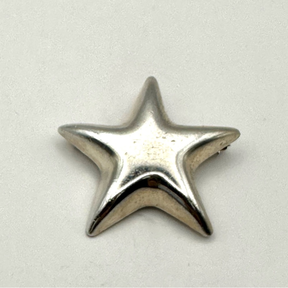 Tiffany & Co VINTAGE Silver Puffed Star Brooch